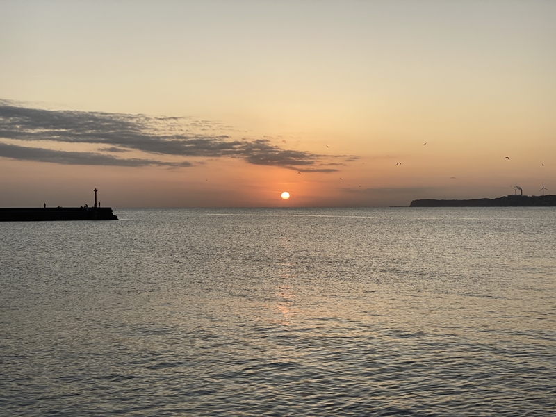 銚子夕日